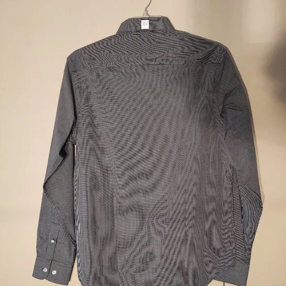 TAHARI SLIM FIT STRETCH NON-IRON MEN LONG SLEEVE DRESS SHIRT - 14-14.5 (32/33) - Picture 6 of 8